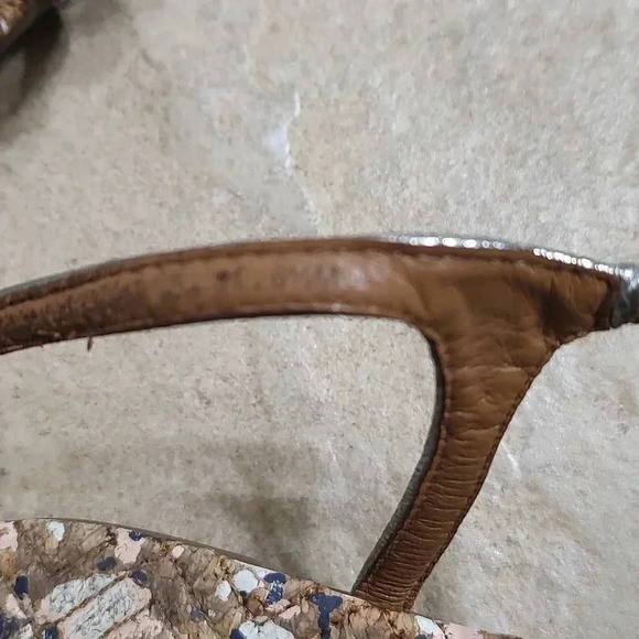 Tory Burch Marion Confetti Quilted T-Strap Sandal, Silver - Picture 8 of 8